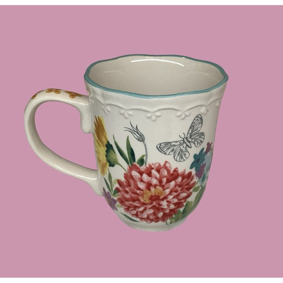 The Pioneer Woman Other - The Pioneer Woman Floral Ceramic Blooming Bouquet Tea Cup Coffee Mug 14 Oz